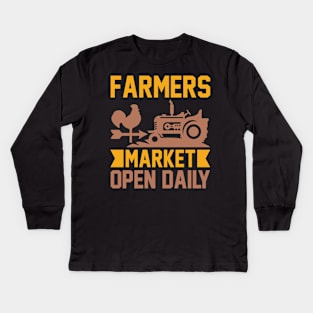 Farmers Market Open Daily T Shirt For Women Men Kids Long Sleeve T-Shirt